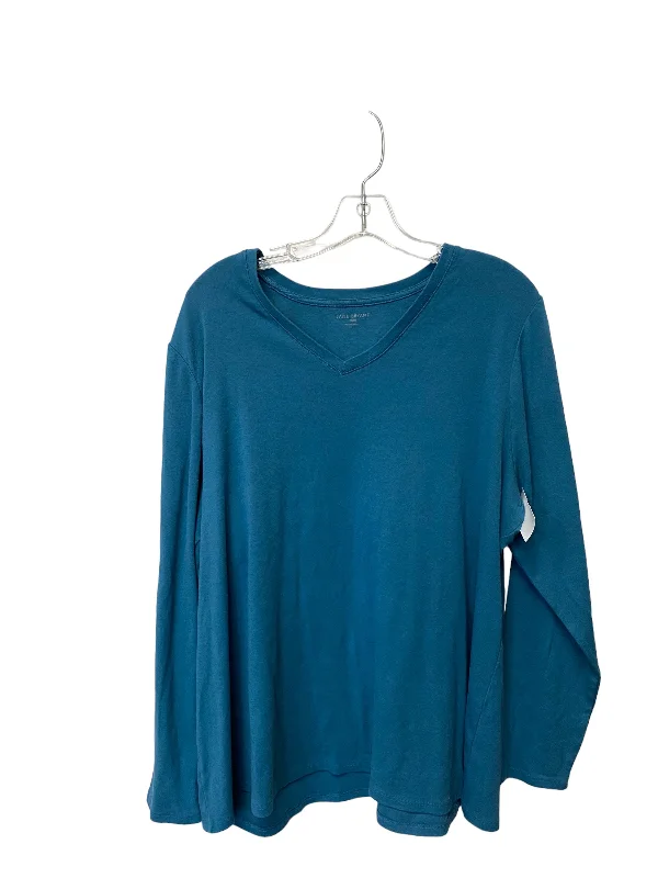 Blue Top Long Sleeve Lane Bryant, Size 18