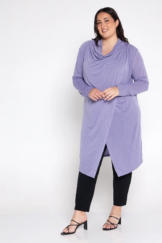 Kasra Wrap Tunic Jacket - Lavender