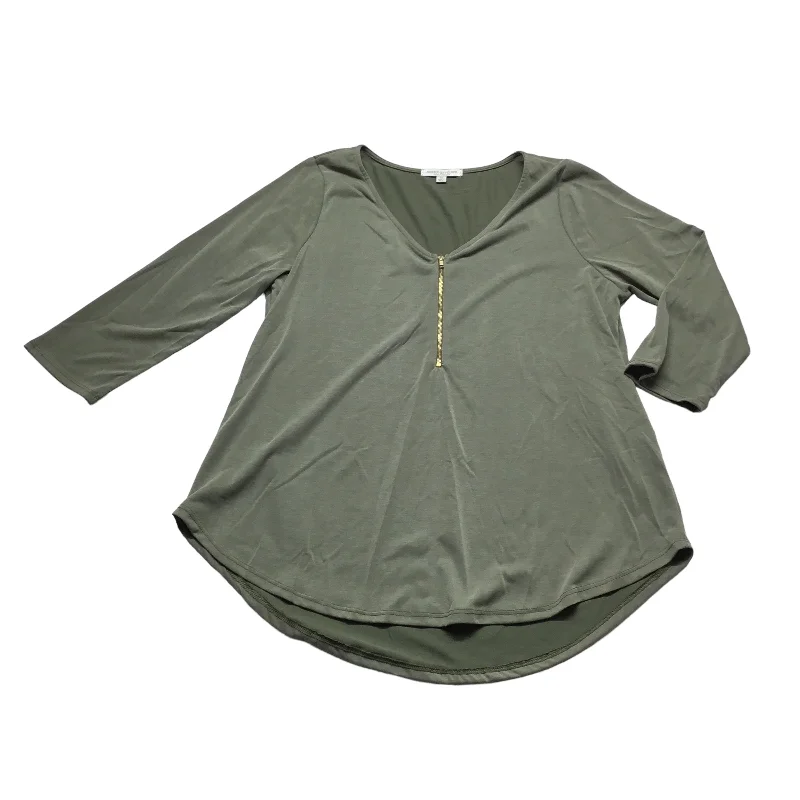 Top 3/4 Sleeve By Green Envelope In Green, Size: Xl