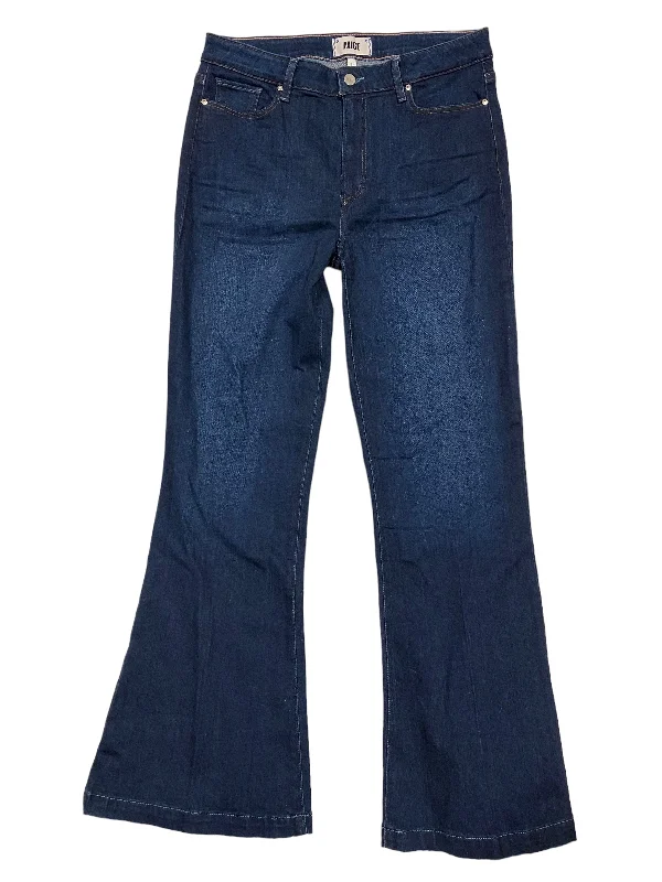 Jeans Flared By Paige In Blue Denim, Size: 12