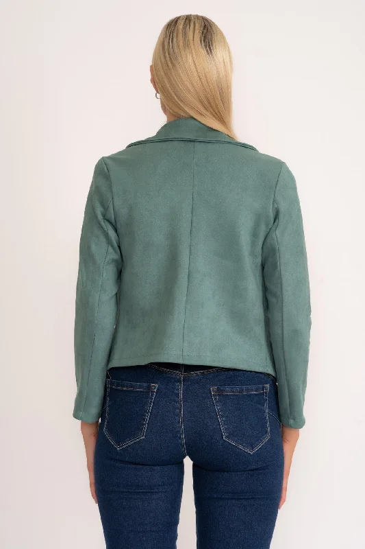 Sage Suede Cover Up Jacket