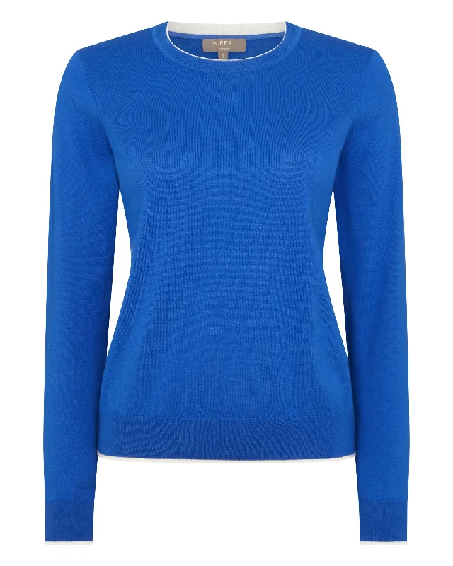 Women's Cotton Cashmere Sweater Victoria Blue