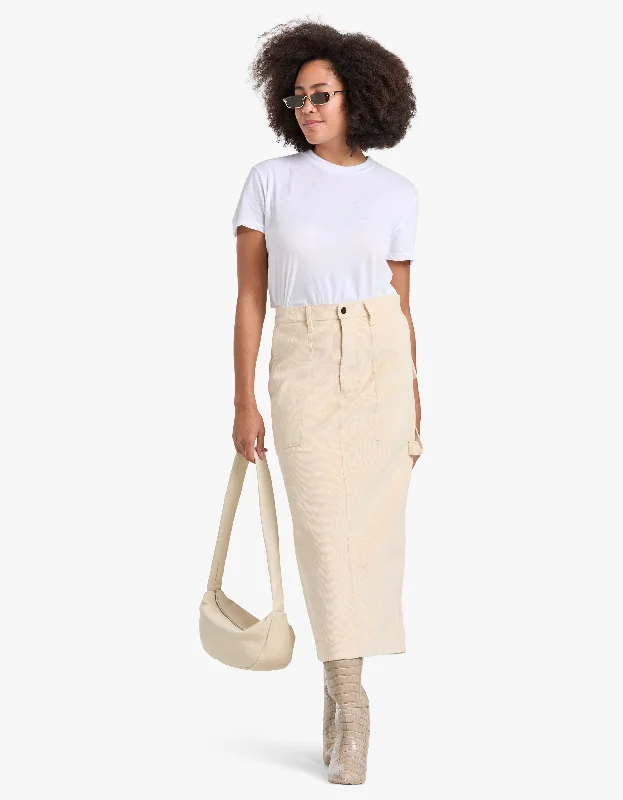 Cord Utility Skirt - Light Tan