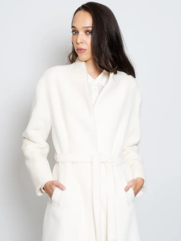 Cappotto in Alpaca Bianco