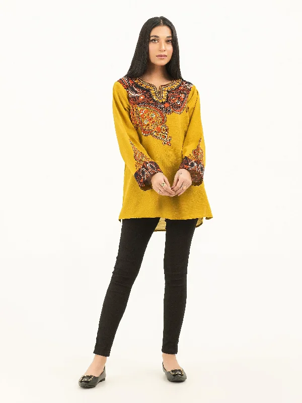 Embroidered Khaddar Top