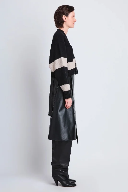 Proenza Schouler Sofia Striped Cashmere Cardigan - Black Multi