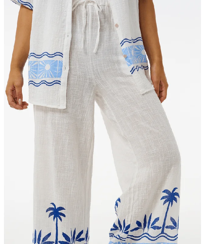 Rip Curl Santorini Sun Printed Pants-Blue