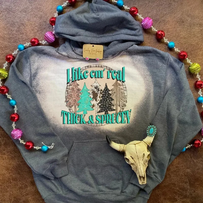 Women's Thick and Sprucey Distressed Hoodie