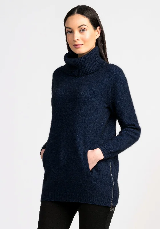 Womens Zip Tunic Sweater - Zephyr