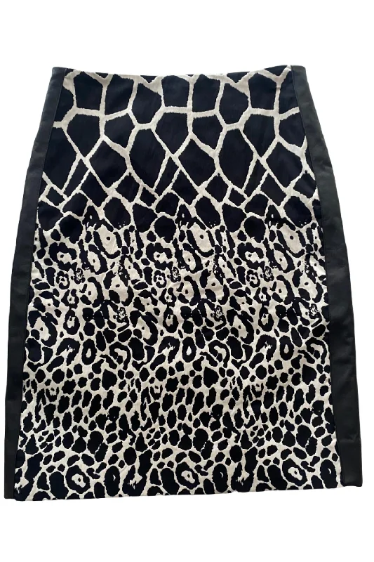 High Waist Skirt In Black/white