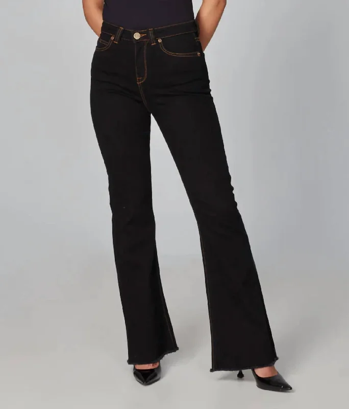 Alice High Rise Flare Jean In Forever Black