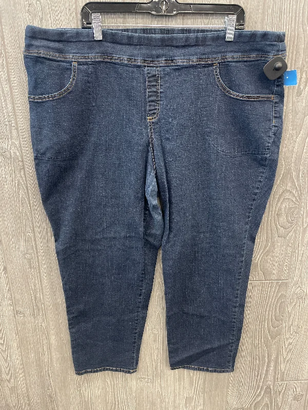 Jeans Straight By Denim And Company In Blue Denim, Size: 26