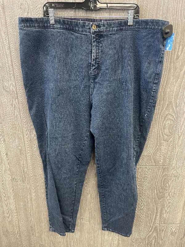 Jeans Straight By Terra & Sky In Blue Denim, Size: 20