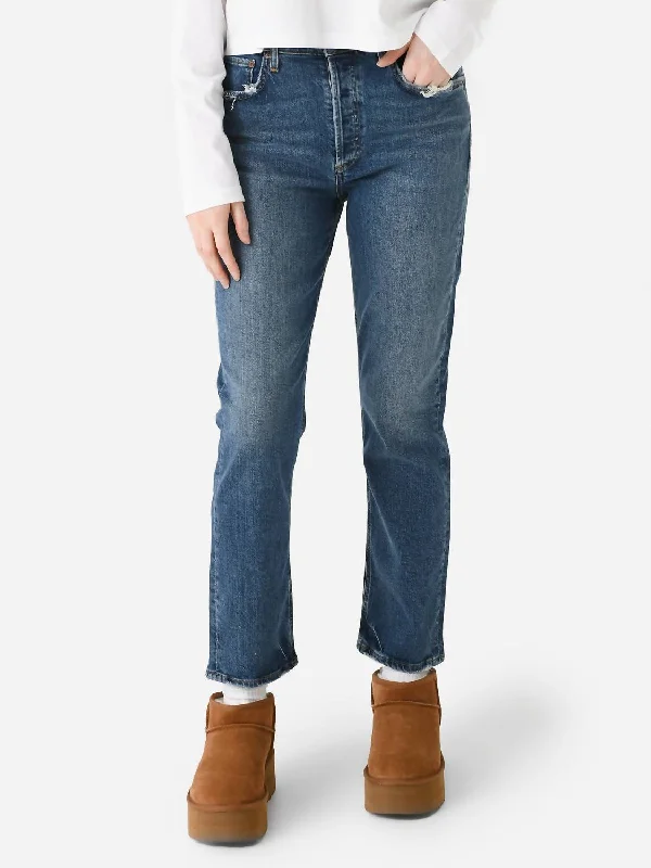 Riley Long High Rise Straight Jean In Pose