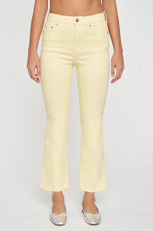 Shy Girl Crop Flare Jeans In Sunny