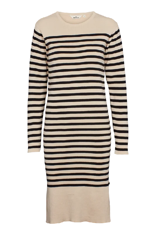 Sailor Stripe Knit Dress - Birch/Black