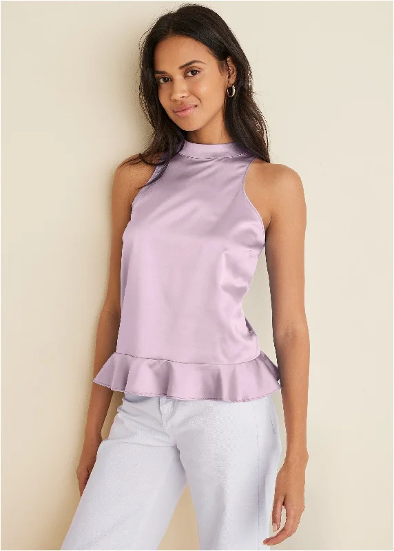 Peplum Top - Lilac