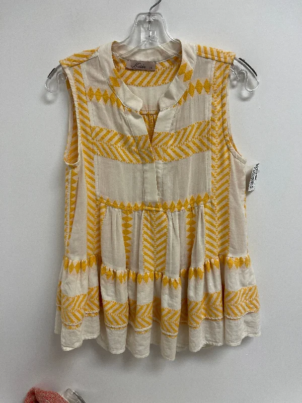 Top Sleeveless By Cmc In Yellow, Size: Xs