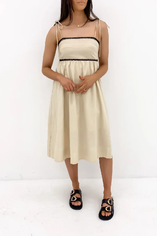 Rohan Midi Dress Beige