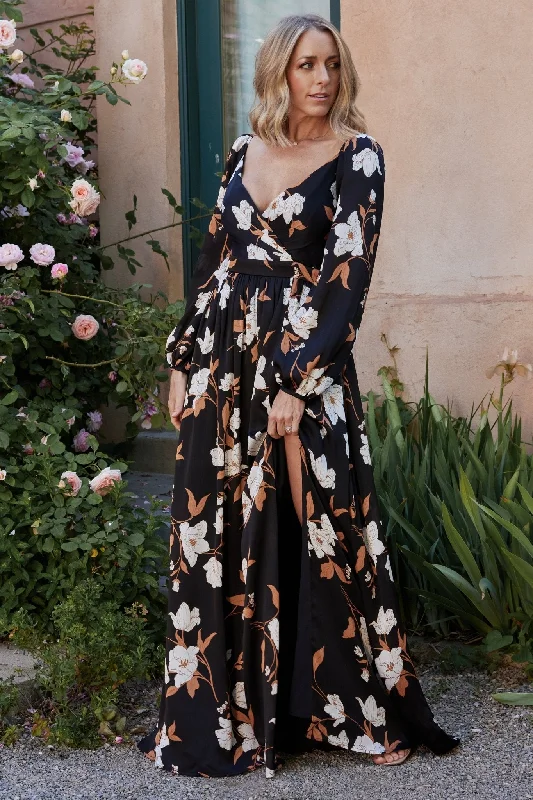 Tristan Maxi Dress | Black Floral