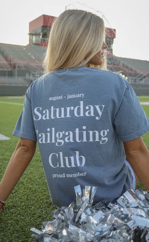 charlie southern: saturday tailgating club t shirt - blue