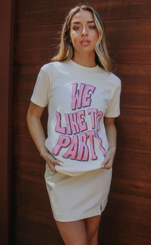 friday + saturday: we like to party t shirt