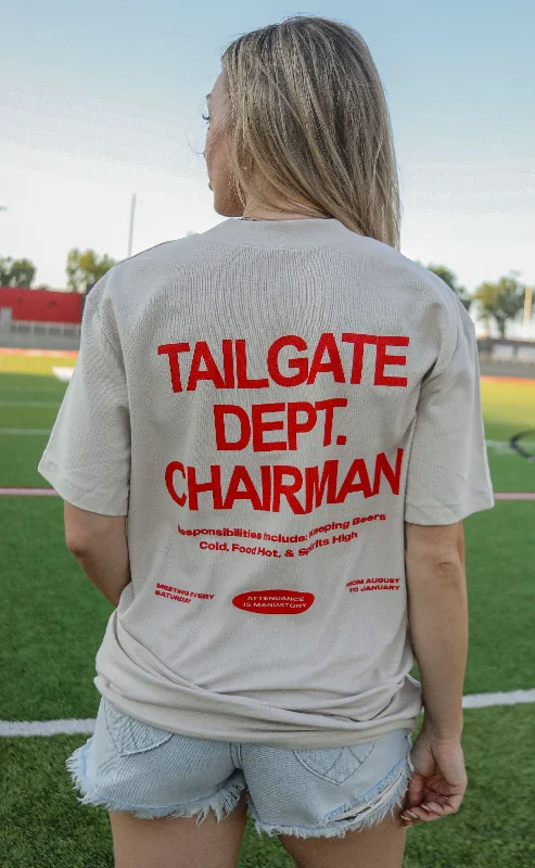 friday + saturday: tailgate department chairman t shirt