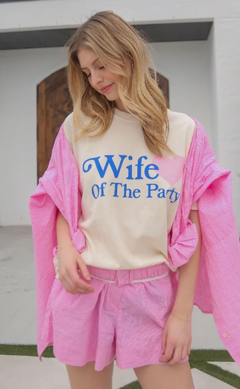 friday + saturday: wife of the party heart t shirt