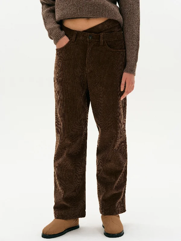 Criss Cross Corduroy Pants, Syrup