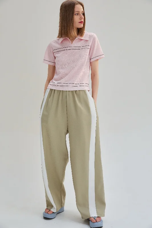 Wide Sport Pants, Pale Khaki