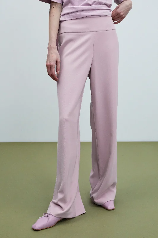 Casual Relaxed Pull-On Pants, Lavender