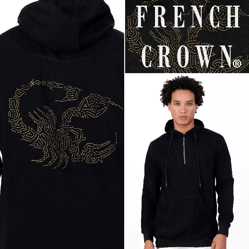 Korean Black Scorpion Stonework Hoodie