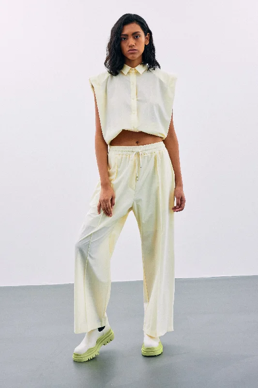 Drawstring Banded Pants, Daffodil